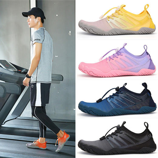 室内健身鞋男女跳操跳绳鞋减震软底跑步机鞋健身房静音训练鞋 商品图1