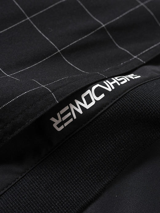 ENSHADOWER隐蔽者秋季格子拼接道袍外套男黑色七分袖国风潮牌夹克 商品图2