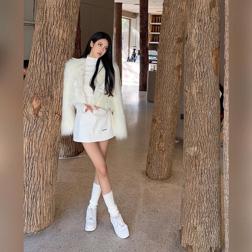 NEWA PROJECT 2021秋冬新款原创韩版加棉加绒毛毛外套皮草上衣女 商品图2