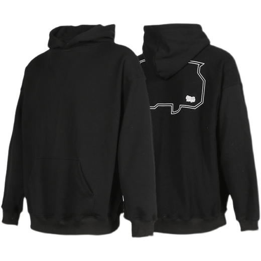 RELABEL 21AW品牌logo外边框印花刺绣标片正反毛圈拼接连帽卫衣 商品图4