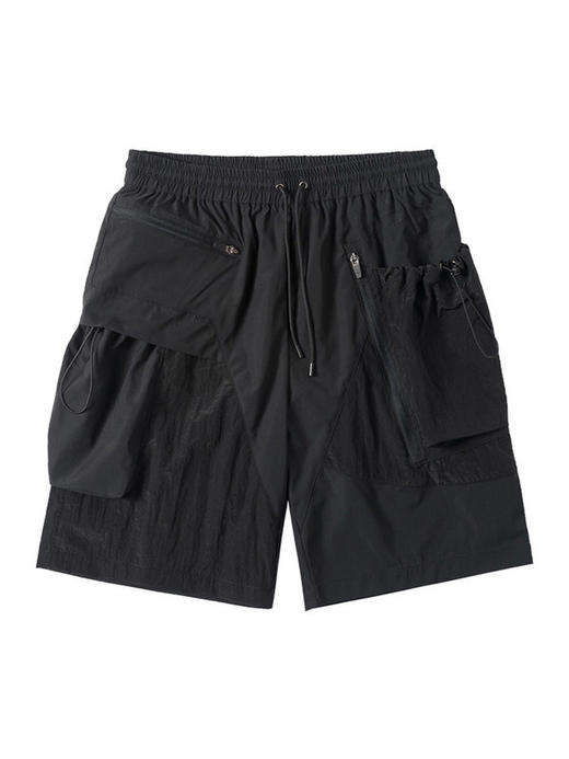 ENSHADOWER隐蔽者金属光感拼接短裤工装多口袋五分中裤 商品图4