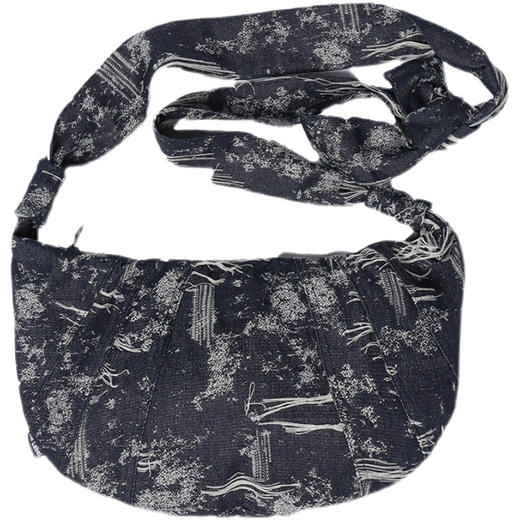 RELABEL 21SS 立体剪裁结构糜烂破坏拉丝拉链牛仔流浪包 商品图4