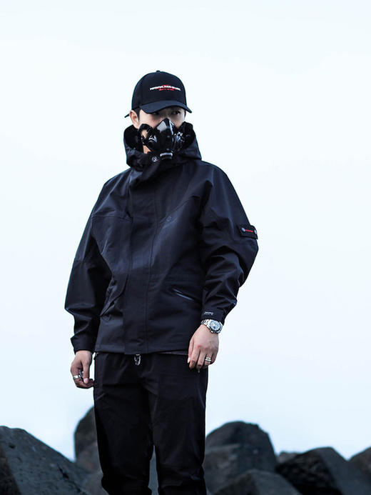 ENSHADOWER隐蔽者廓形压胶多口袋冲锋衣夹克男白色宽松连帽外套潮 商品图1