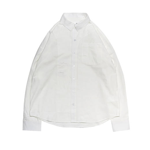 EAFINETAL.个性彩色编织带设计潮牌纯棉休闲宽松上衣长袖白衬衫 商品图4