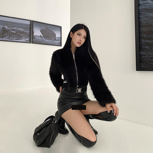 NEWA PROJECT原创高档秋冬加厚毛毛外套休闲运动辣妹上衣皮草女 商品图0