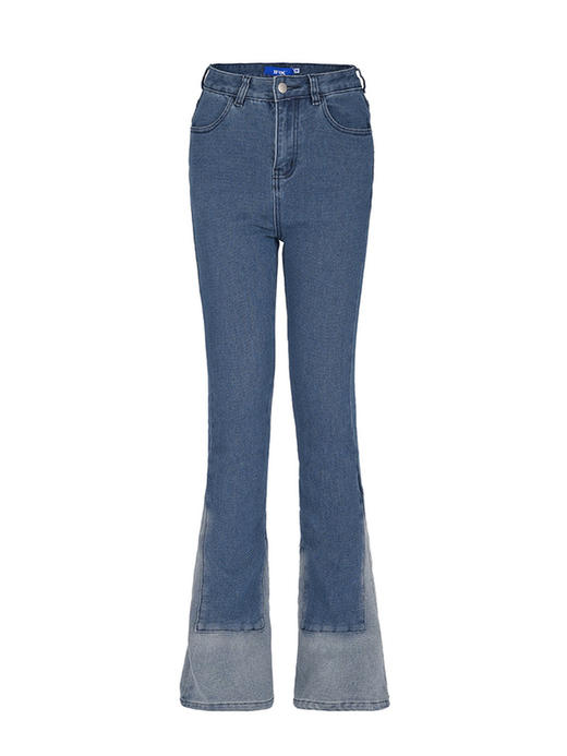 IFIK limited Blue Flare Jeans 裤脚直喷特殊面料微喇牛仔长裤 商品图4