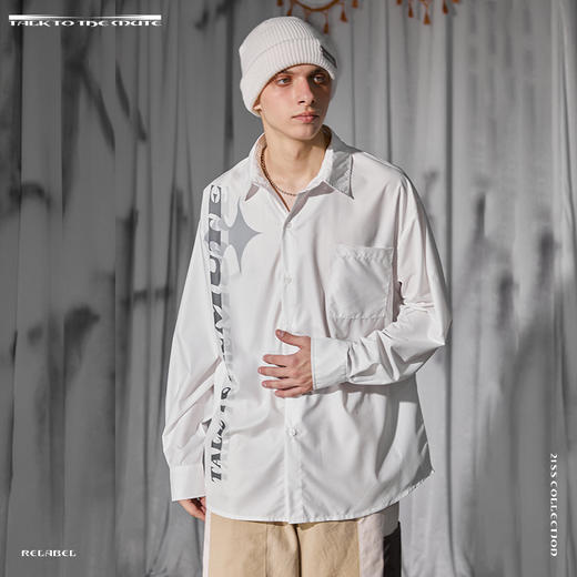 RELABEL 21SS 主题概念图形印花长袖衬衣 商品图3