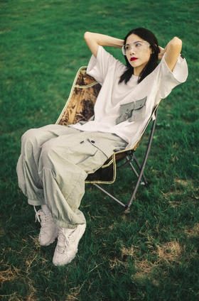 RELABEL 2020SS宽松阔腿裤潮牌立体裁剪大口袋休闲束脚工装裤男