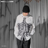 RELABEL 21SS 素描骨架印花立领长袖衬衫男美潮复古宽松衬衣 商品缩略图0