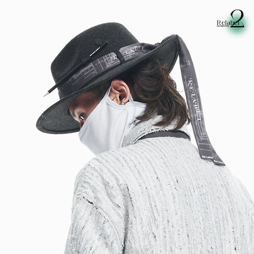 RELABEL 21AW 品牌LOGO可拆卸丝带战术定制金属扣羊毛礼帽 商品图1