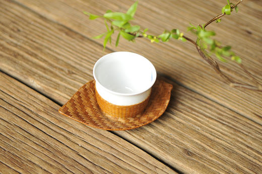大漆竹席树叶杯垫 商品图2
