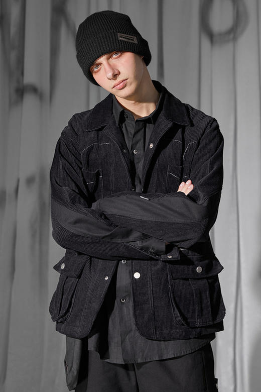 RELABEL 21SS四袋灯芯绒拼接撞色走线定制铭牌外套 商品图5