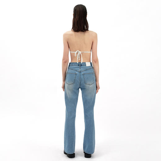 IFIK Blue 90S Flare Spliced Jeans 虽拼接但实穿的微喇牛仔裤 商品图3