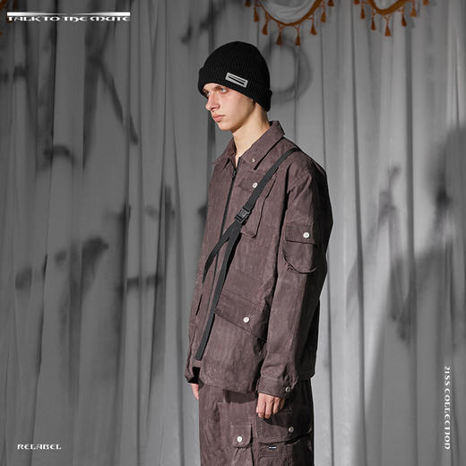 RELABEL 21SS 蜡染做旧工艺多口袋战术工装帆布重工夹克外套 商品图1