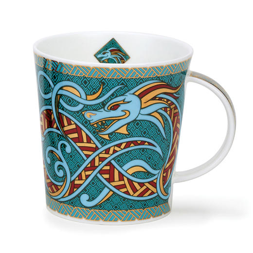 英国丹侬Dunoon骨瓷水杯 Lomond杯型 龙  绿松石色 商品图0