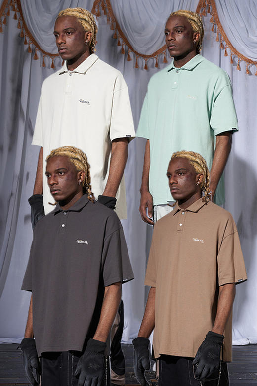 RELABEL 21SS 多色logo撞色刺绣细节异色纽扣宽松潮流短袖polo 商品图5