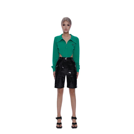 NEWA PROJECT  2021初秋翻领原创气质百搭长袖外套上衣POLO衫女 商品图4