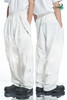 RELABEL 21AW白色梭织多打褶堆积褶皱撞色线宽松休闲长裤 商品缩略图5