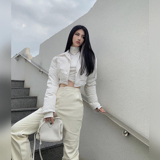 NEWA PROJECT 2021秋冬新款韩版加绒白鸭绒短款上衣羽绒服外套女 商品图1