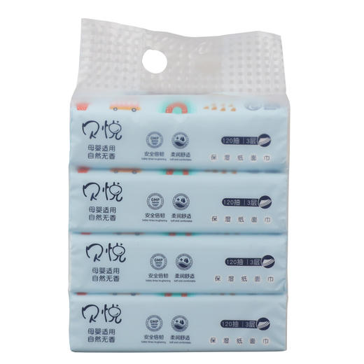 贝悦保湿柔纸巾 120抽*16包/箱 商品图1