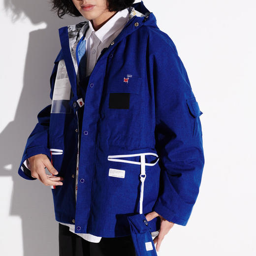 EAFINETAL.EAFINS潮牌原创花膜特氟龙两件套可拆卸冲锋衣棉衣外套 商品图2