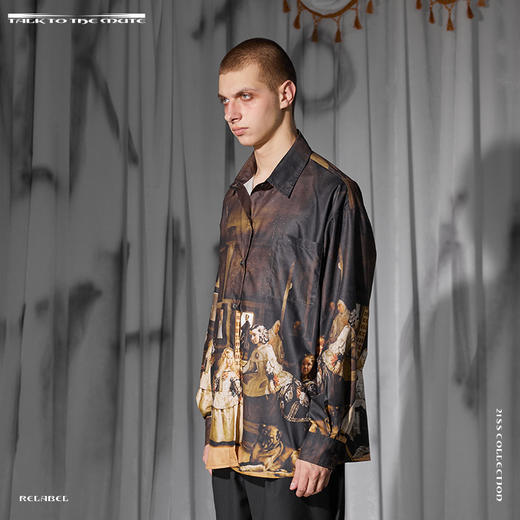 RELABEL 21SS复古油画概念满印长袖衬衣 商品图1