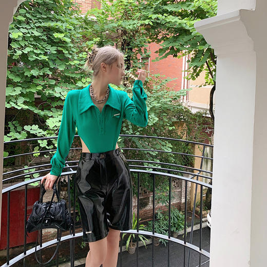 NEWA PROJECT  2021初秋翻领原创气质百搭长袖外套上衣POLO衫女 商品图3