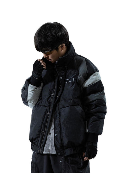 ENSHADOWER隐蔽者冬季加厚拼色羽绒服男新款潮牌立领宽松保暖外套 商品图3