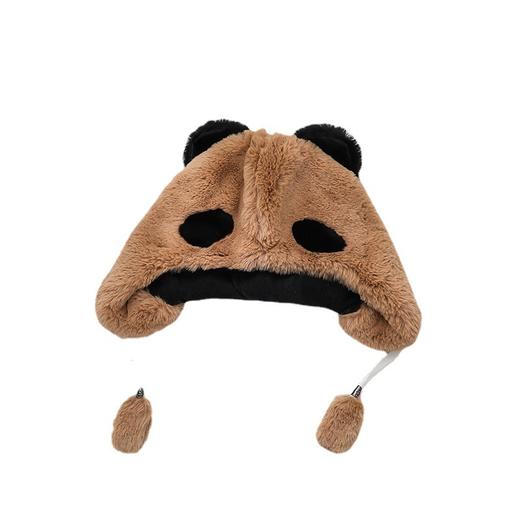 【兔年限定！新款保暖女毛绒帽！】秋冬新款帽子女护耳仿兔绒帽双球小熊萌系可爱防寒保暖毛绒帽 商品图4