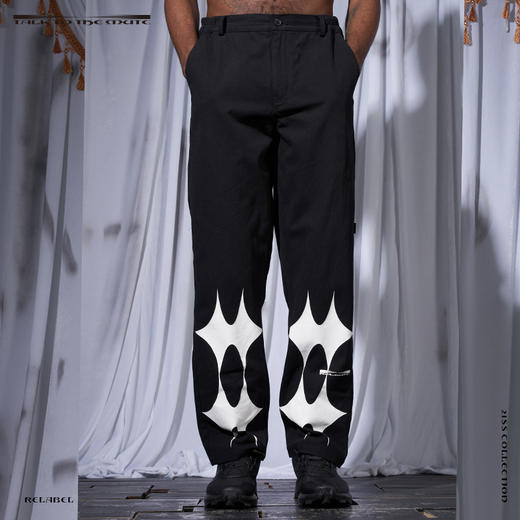 RELABEL 21SS  双色主题钻石印花宽松潮流休闲长裤 商品图1