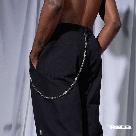 RELABEL 分段字母LOGO时尚珍珠拼接设计款裤链 商品图3