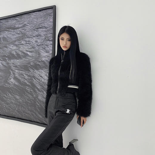 NEWA PROJECT2021秋冬原创设计高腰小众心机辣妹九分小脚裤皮裤女 商品图0