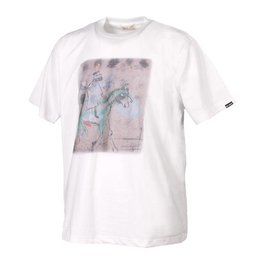 RELABEL 艺术家合作款抽象油画直喷印花宽松纯棉短袖T恤 商品图1