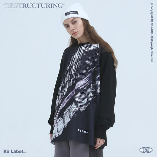 RELABEL 20SS潮牌幻影主题印花正面满印流行长袖圆领宽松卫衣T恤 商品图1