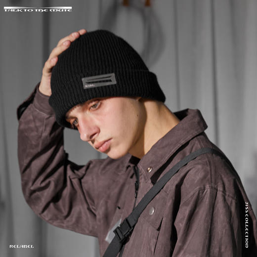 RELABEL 21SS 黑白针织铁牌logo冷帽 商品图2