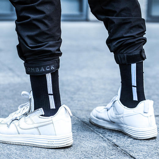 ENSHADOWER隐蔽者基础大LOGO男士袜运动袜棉袜中筒袜两双 商品图2