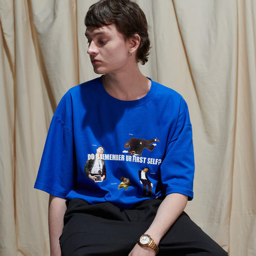 EAFINETAL.21SS新款人物主题图案印花圆领纯棉休闲宽松短袖T恤TEE 商品图1