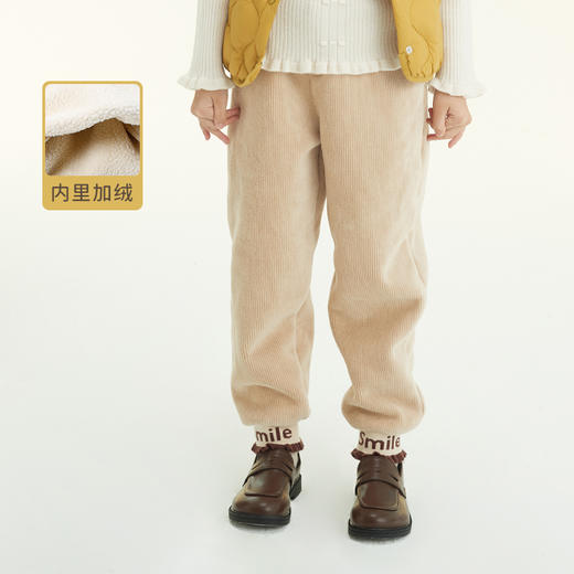 【加绒加厚童装保暖裤】21年秋冬新品女童加绒加厚保暖休闲裤 商品图1