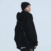 RELABEL 20AW 多结构立体剪裁长拉链破坏拼接黑色拉链卫衣外套 商品缩略图0
