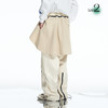 RELABEL 21AW深浅卡其色拼接多拉链调节可拆卸后片宽松休闲裤 商品缩略图1
