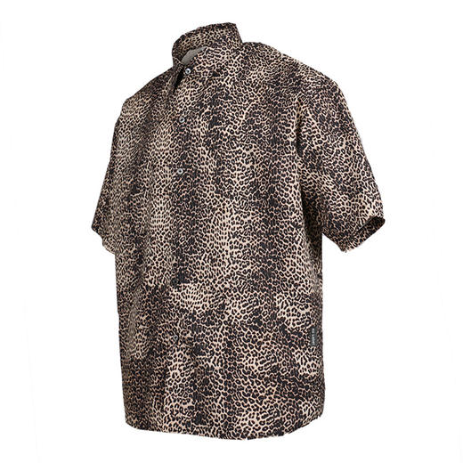 RELABEL 21SS 原创豹纹满印背后异形主题logo印花宽松短袖衬衣 商品图4