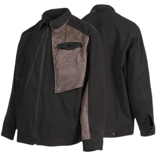 RELABEL 21AW异材质层次拼接多口袋假两件宽松廓形外套 商品图4