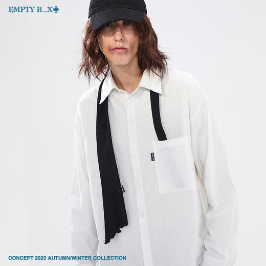 RELABEL 2020AW 双色纯手工破坏领带帅气雅痞领带百搭衬衫领带潮 商品图3