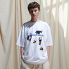 EAFINETAL.21SS新款人物主题图案印花圆领纯棉休闲宽松短袖T恤TEE 商品缩略图2