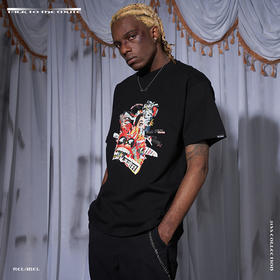 RELABEL 21SS 多元素主题碰撞印花宽松薄款短袖T恤