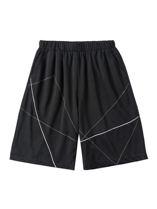 ENSHADOWER隐蔽者潮牌新品网洞绗缝反光短裤男宽松休闲五分裤中裤 商品图4