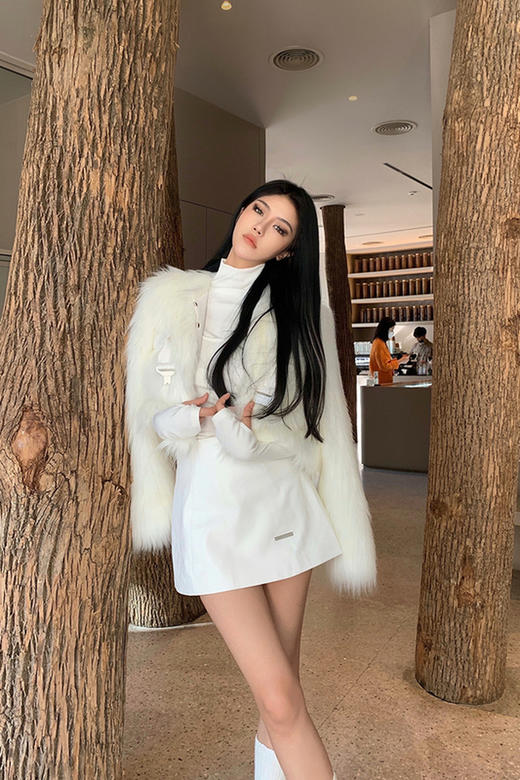 NEWA PROJECT 2021秋冬新款性感原创短裙pu半身裙高腰短款a字裙女 商品图5