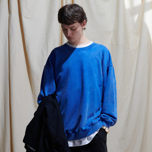 EAFINETAL.21SS新款双面穿印花设计做旧纯棉宽松休闲套头上衣卫衣 商品图1