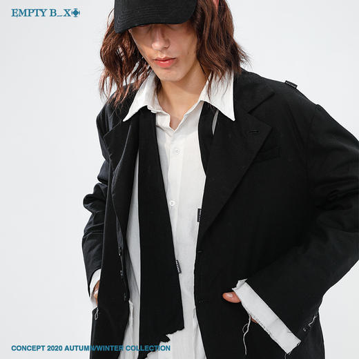 RELABEL 2020AW 双色纯手工破坏领带帅气雅痞领带百搭衬衫领带潮 商品图1