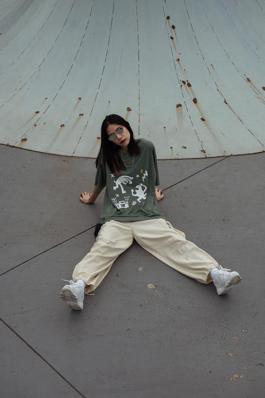 RELABEL 20SS小怪兽印花潮牌短袖男卡通动漫宽松圆领美式上衣T恤 商品图0